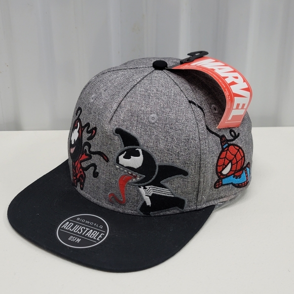 Spider-Man Venom Carnage Embroidered Snapback Hat Marvel Bioworld New With Tag! - Picture 1 of 9
